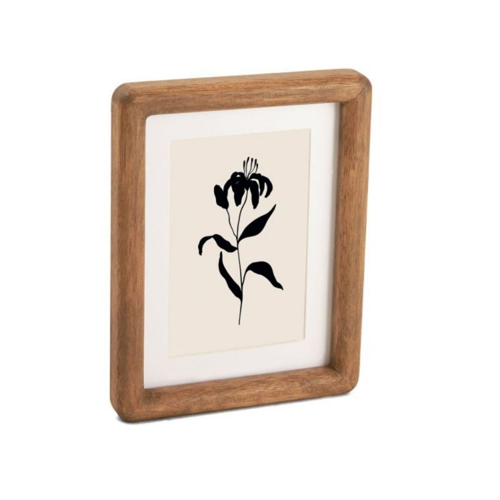 Porta-Retrato Natural Foto 10x15cm Moldura em Madeira Elegante Decoração