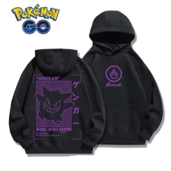 Blusa Moletom Capuz Pokemon Gengar Desenho Central E Costas Anime Promoção Envio Rápido
