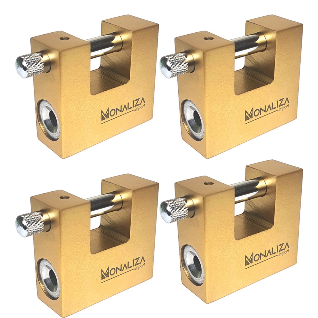 KIt 4x Cadeado de Alta Seguranca 40 mm Inviolavel 4 Chaves