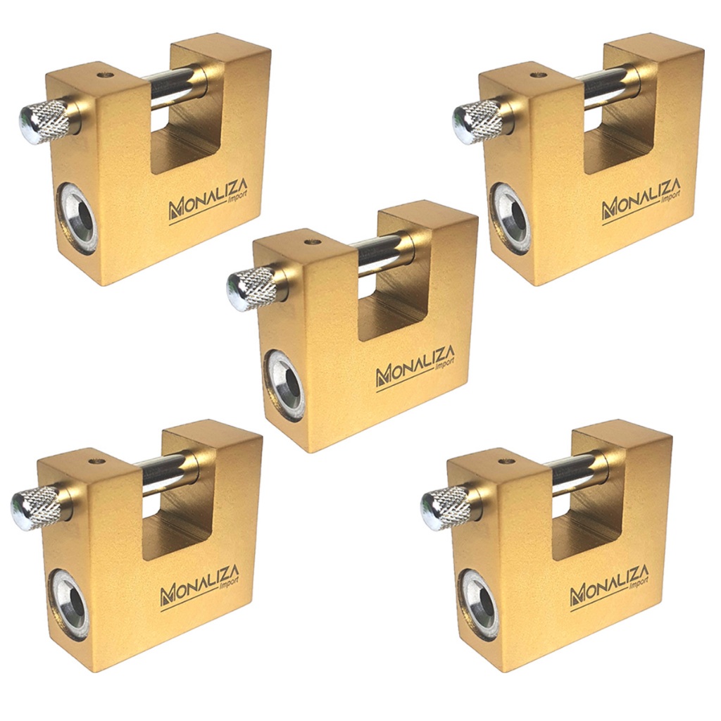 KIt 5x Cadeado de Alta Seguranca 40 mm Inviolavel 4 Chaves