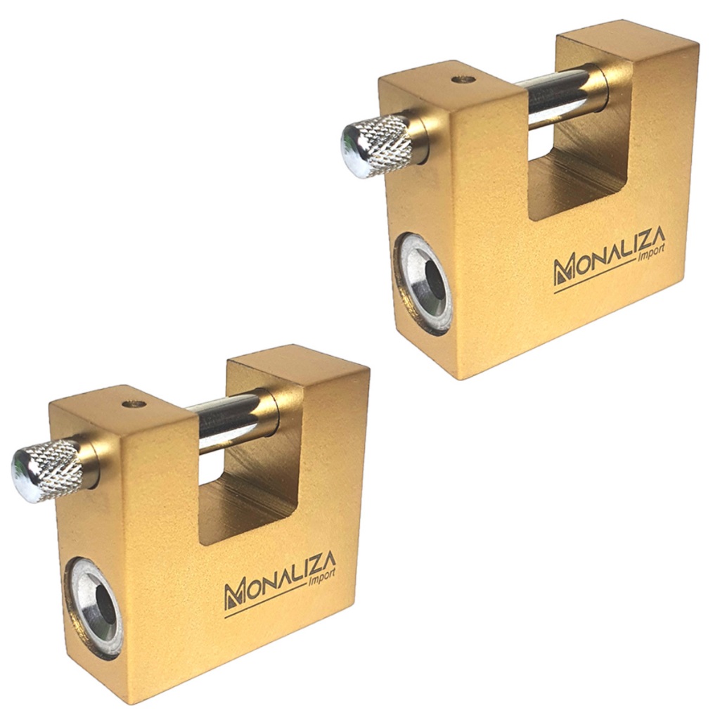 KIt 2x Cadeado de Alta Seguranca 40 mm Inviolavel 4 Chaves