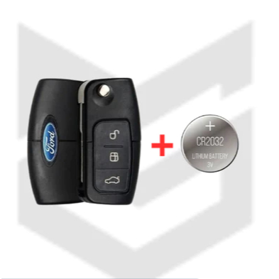 Carcaça Chave Canivete Ford Focus Ecosport New Fiesta 3 Botões + Bateria em Oferta na Shopee