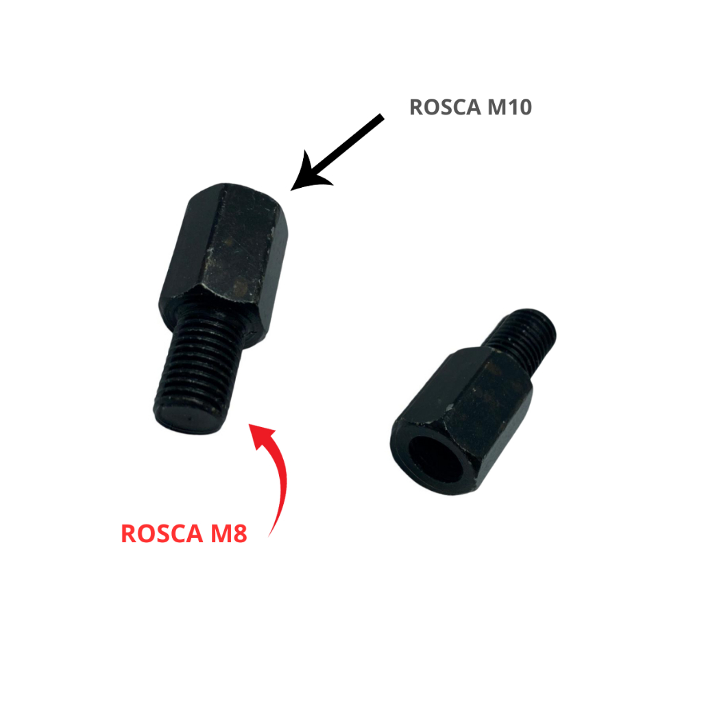 Par Adaptador Retrovisor Honda 10mm Para 8mm Burgman Lead Moto Elétrica