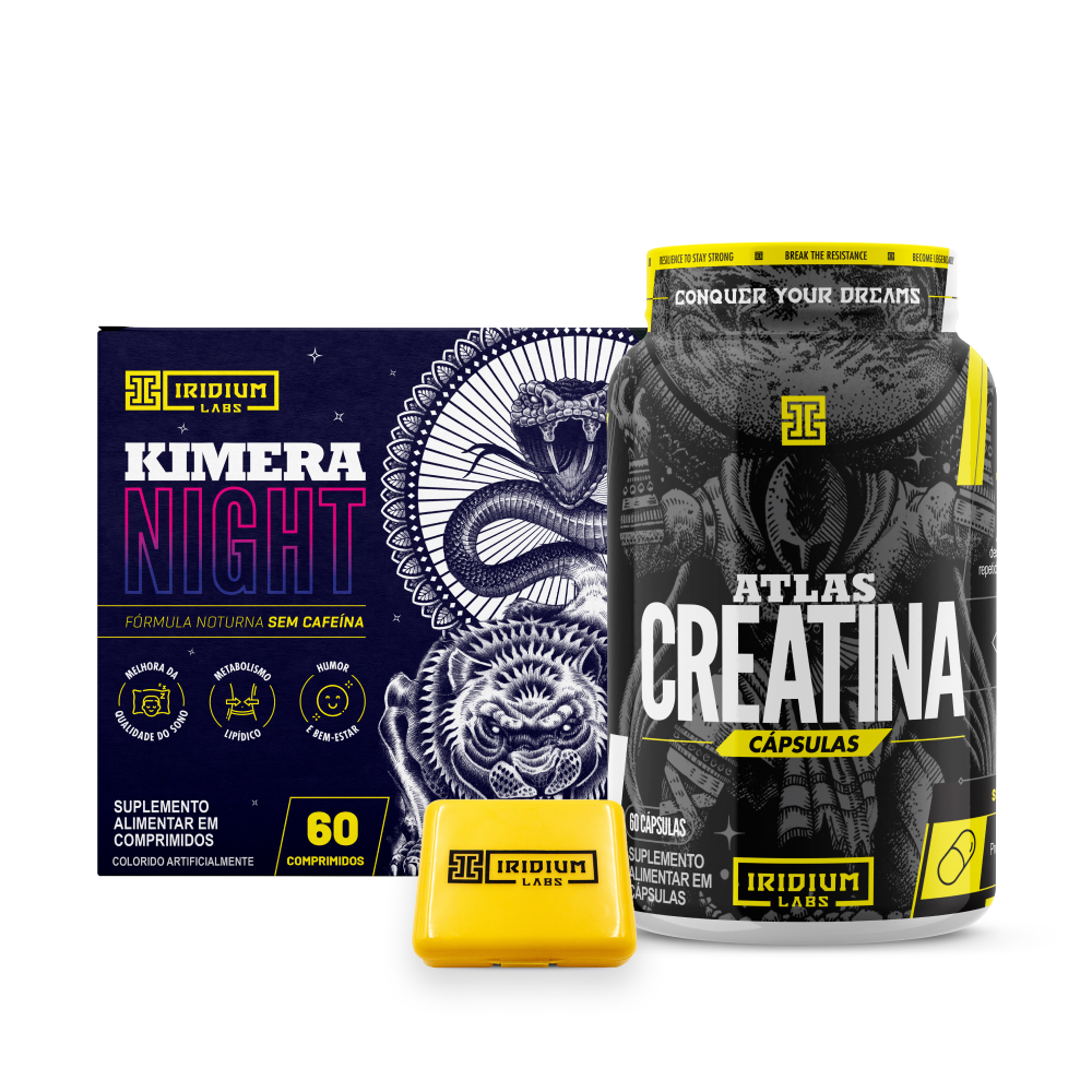 Kit Kimera Night + Atlas Creatina 60 Caps + Porta Cápsula -  Iridium Labs em Oferta na Shopee