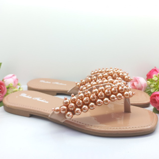 Sandália feminina rasteirinha daleia fashion gota bordada em Oferta na Shopee