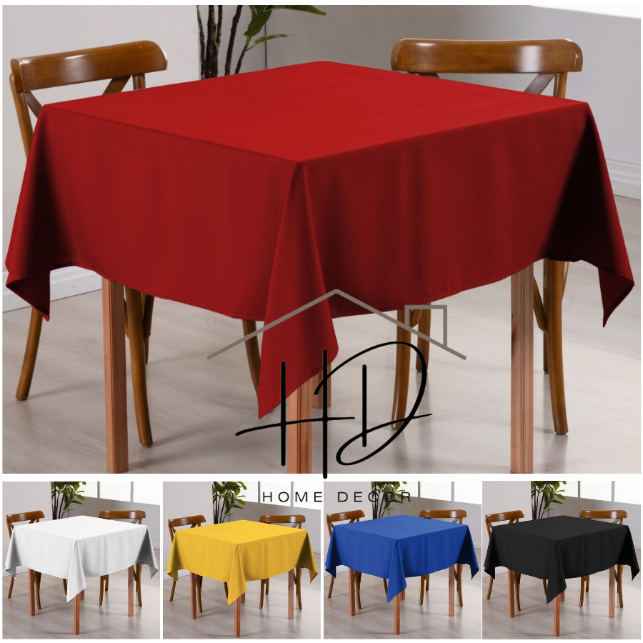 01 Toalha De Mesa Quadrada 1,50m x 1,50m Oxford Acabamento Bainha - Decoração Kit Festa Buffet