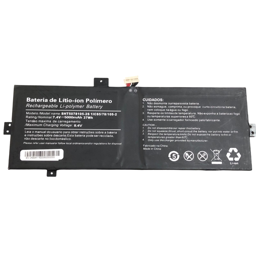 BATERIA NOTEBOOK SHT5078105-2S 1ICS5-2S/105-2 7.4V 5000MAH 37WH em Oferta na Shopee