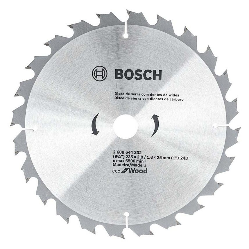 Disco de Serra 235mm p/ Madeira Bosch 24 Dentes de Widea Eco for Wood - 9.1/4" em Oferta na Shopee