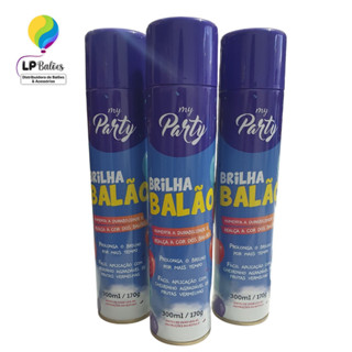 SHINE SPRAY PARA BRILHO DE BALOES (bexiga) DE LATEX FESTA 300ml/170g em Oferta na Shopee