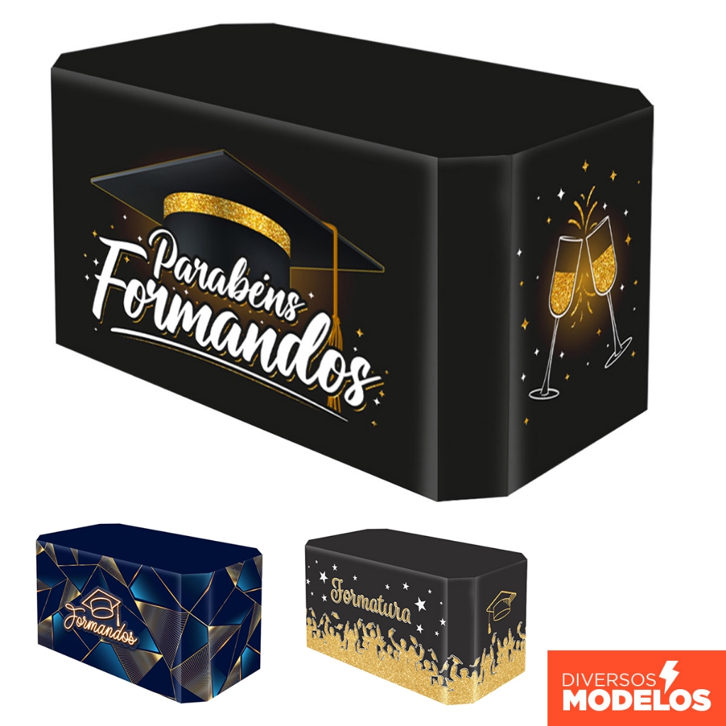 Capa de Mesa Festa Decoração Formatura Veste Fácil Tecido em Oferta na Shopee