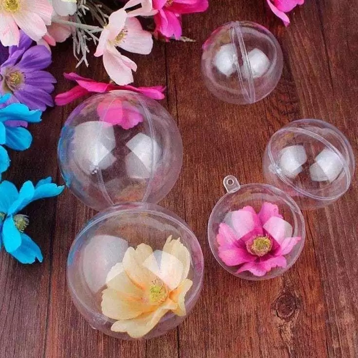 Esfera Acrílica transparente - 12 cm / Bola de Natal para personalizado-JR800357