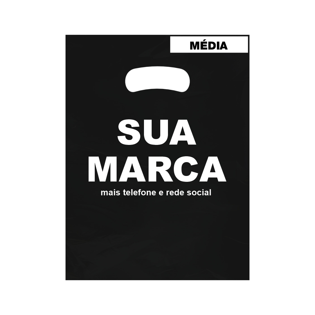 Sacolas Plásticas Personalizadas 25x35 ALÇA VAZADA em Oferta na Shopee