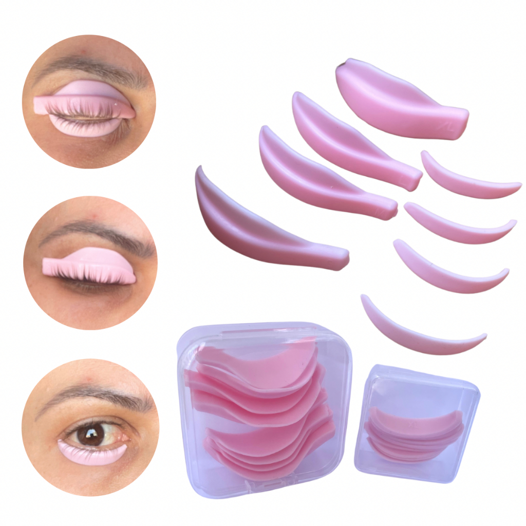 8 Pares Superiores Inferiores De Almofadas Pads Bobs Silicone Aderente Cílios Molde Russo Lash Lifting Permamente Cílios
