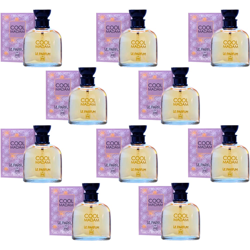 Kit Com 10 Perfumes Cool Madam Le Parfum Paris Elysees 100ml Perfume Paris Elysees em atacado promoção