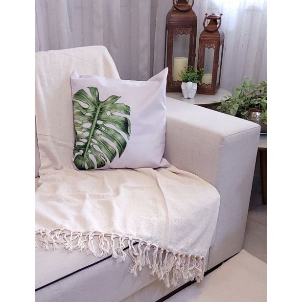 Manta Para Sofá Decorativa 2,40x1,80m 100% Algodão *Promoção* - CRU em Oferta na Shopee