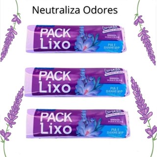 Saco De Lixo Lavanda Tira Odor Neutraliza Odores 30 Litros pacote com 30 unidades FRETE GRÁTIS em Oferta na Shopee