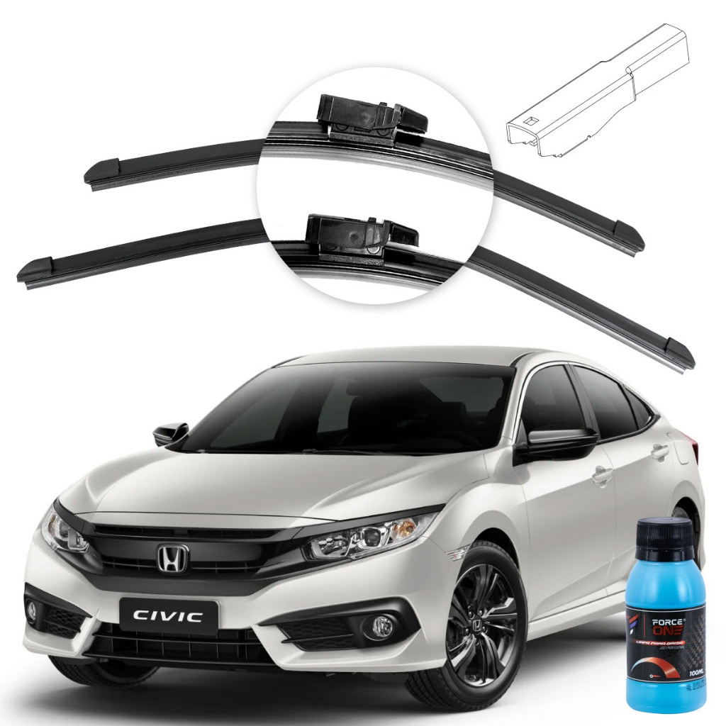 Limpador de Parabrisa Honda Civic ano 17 a 2024 em Oferta na Shopee