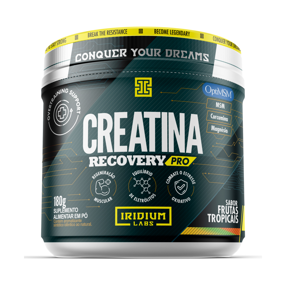 Creatina Recovery Pro 180g - OptiMSM® + Magnésio + Curcumina - Iridium Labs - Health