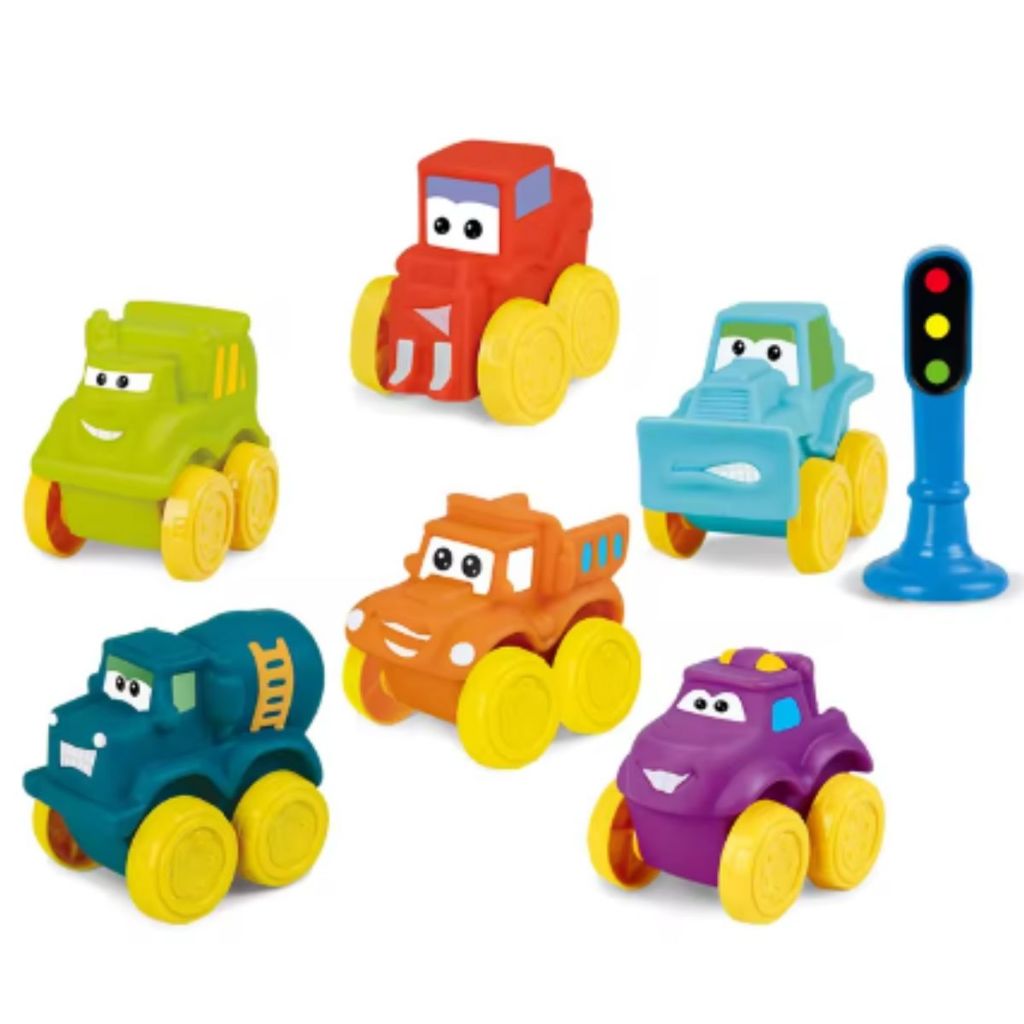 Carrinho Cartoon Soft Apertar Mordedor Brinquedo de Bebeb Carrinhos 2 Peças na Caixa Presente Baby em Oferta na Shopee