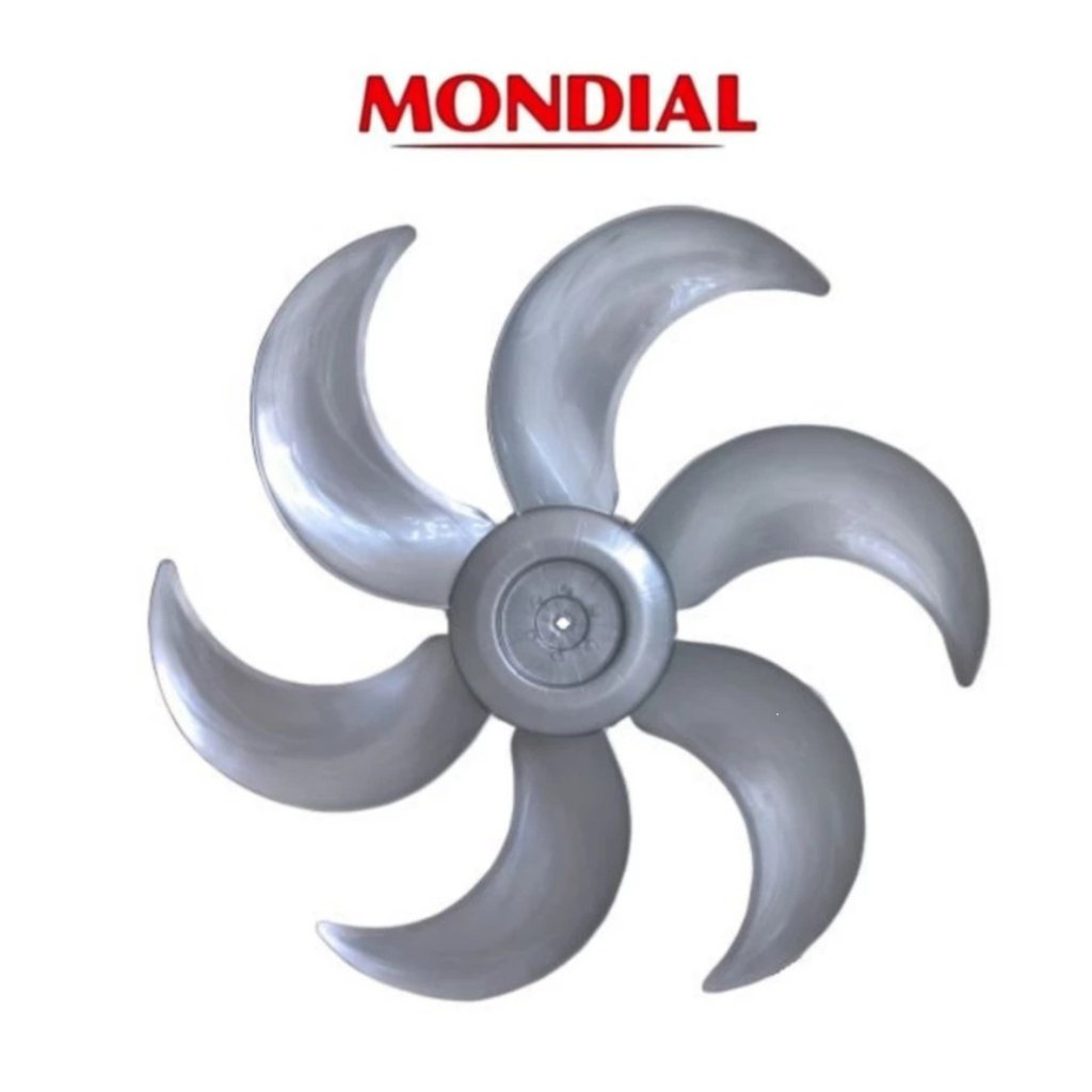 Hélice Ventilador Mondial Turbo Silêncio 40cm 6 Pás Prata Original