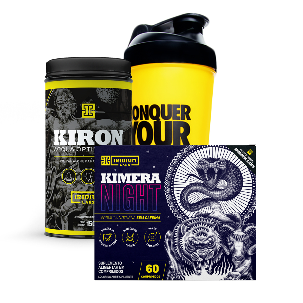 Kit Noturno - Kimera Night + Kiron Acqua Optmization + Coqueteleira Iridium Labs - Health