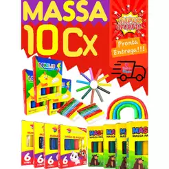 10 Cxs De Massinha De Modelar Lembrancinha Kit Festa Infantil Aniversario Prenda Criança Quermesse