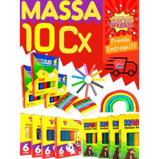 10 Cxs De Massinha De Modelar Lembrancinha Kit Festa Infantil Aniversario Prenda Criança Quermesse em Oferta na Shopee