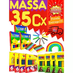 35 Cxs De Massinha De Modelar Kit Festa Infantil Para Lembrancinha Aniversario Prenda Quermesse
