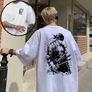 Camisa camiseta básica streetwear "ZORO estampa estilizada Frente e costas" em Oferta na Shopee