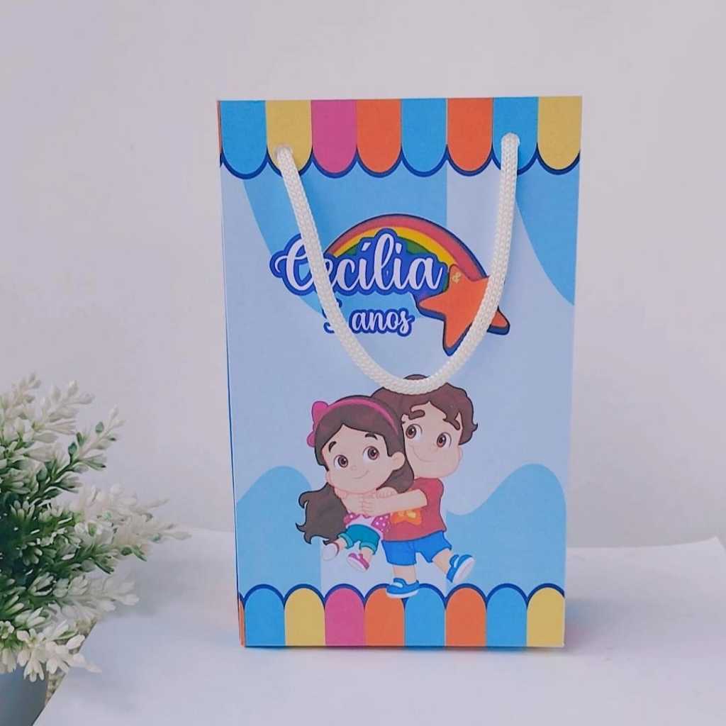 Kit Sacolinha Surpresa Festa Infantil Personalizados MARIA CLARA E JP Lembrancinhas Aniversário PEGUE E MONTE
