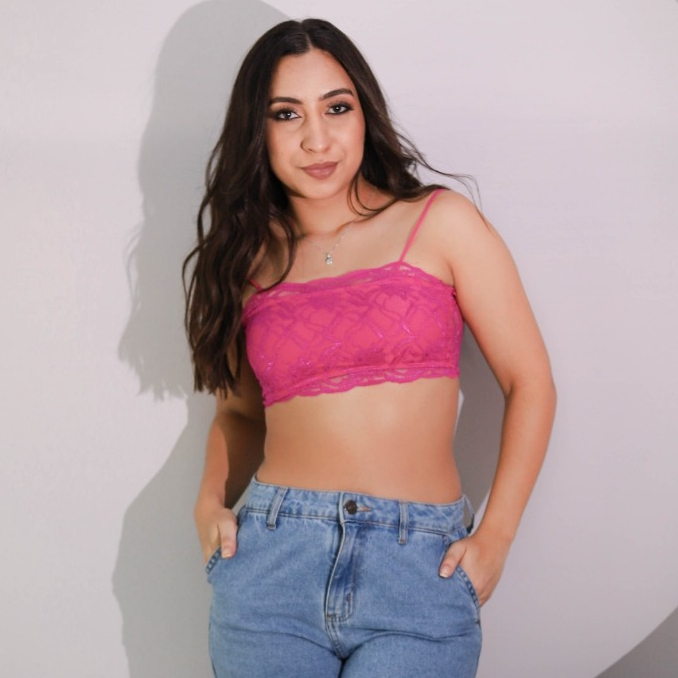 Kit 3 Top Cropped Faixa sem Bojo Renda Moda Blogueira em Oferta na Shopee