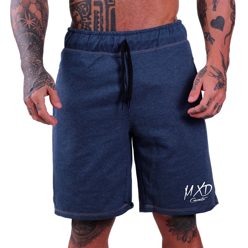 Bermuda Masculina Moletom Moletinho MXD Conceito Estampada Academia Treino Casual 2 Bolso Musculação