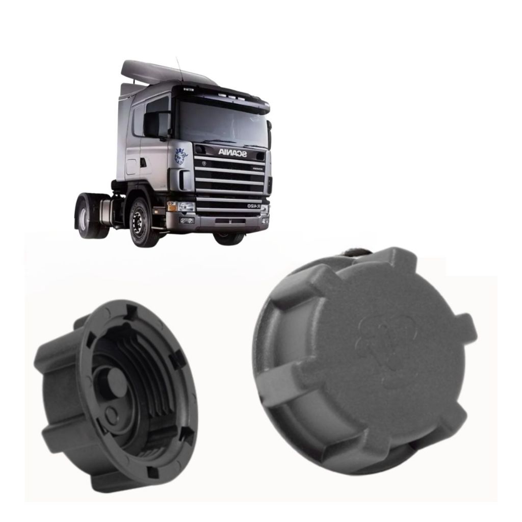 Tampa Reservatório de Expansão Vedada Scania Série 4 (114) Cor:Preto