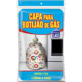 Capa Botijão de Gás Decorativa com Barrado em Renda Poliester Estampada