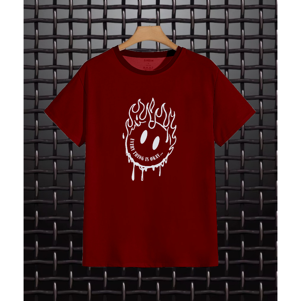 Camiseta Everything is Okay 100% Algodão Sorriso Emoji Smile Camisa