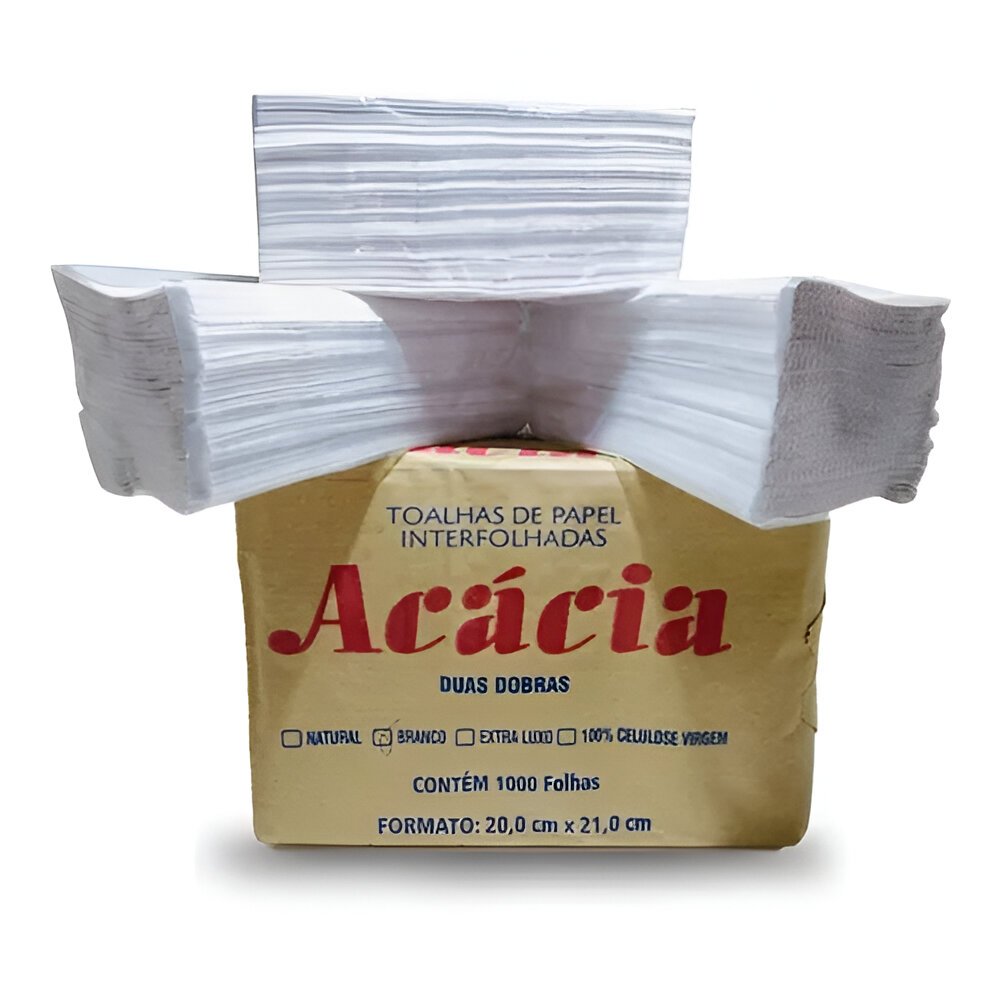Papel Interfolha Acácia 20X21 Com 1000 Folhas