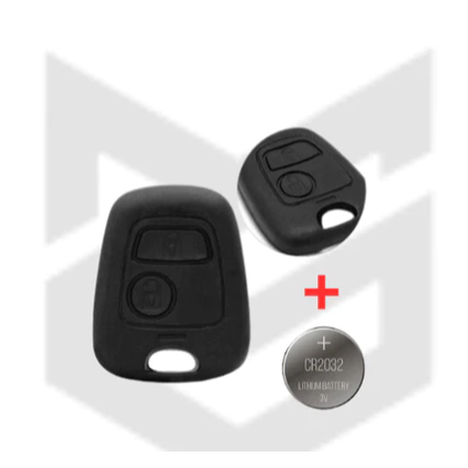 Capa Chave Frontal Alarme Peugeot Citroen 206 207 C3 + Bateria em Oferta na Shopee