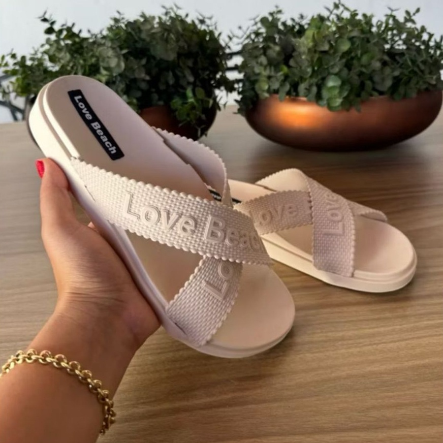 Sandália Papete love,lançamento,leve,muito confortável,tendência da moda,envio imediato