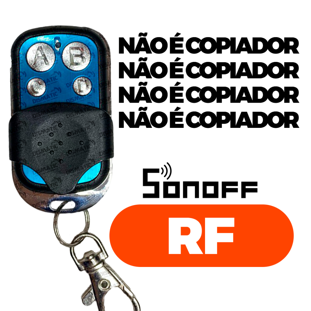 Controle Remoto Sonoff RF 433Mhz 4 Botões Automação Residencial Relé Ev 1527 - NAO FUNCIONA NO SEU PORTAO! em Oferta na Shopee