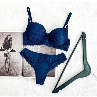 Conjunto Lingerie Calcinha e Sutiã Com Bojo Luxo