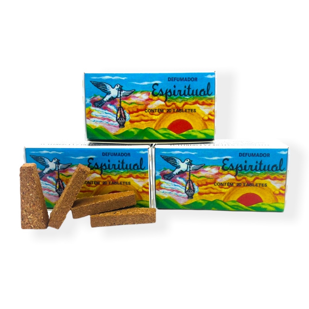 Defumador 60 Tabletes 3 Caixas Natureza Espiritual Incenso Aromatização e Limpeza Energética