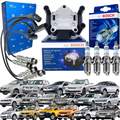 Kit Cabo Vela Bobina Ignição Original Fox Gol Golf Saveiro Polo