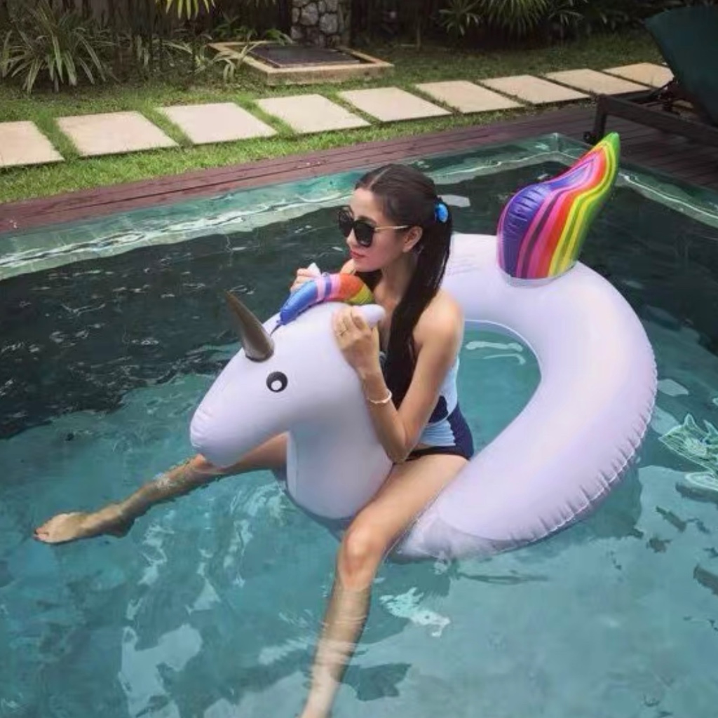 Boia Unicórnio Grande Pezinho Bichinhos Inflável Piscina Verão 120cm Multineos