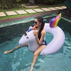 Boia Unicórnio Grande Pezinho Bichinhos Inflável Piscina Verão 120cm Multineos