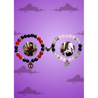 Pulseira Casal Aranha - Pulseira Casal Magnetica Homem Aranha e Gwen aço inoxidavel pulseiras amigos em Oferta na Shopee