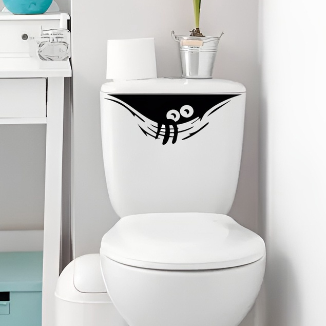 Adesivo Olhos Monstrinho Para Vaso Sanitário, Adesivo Decorativo Banheiro