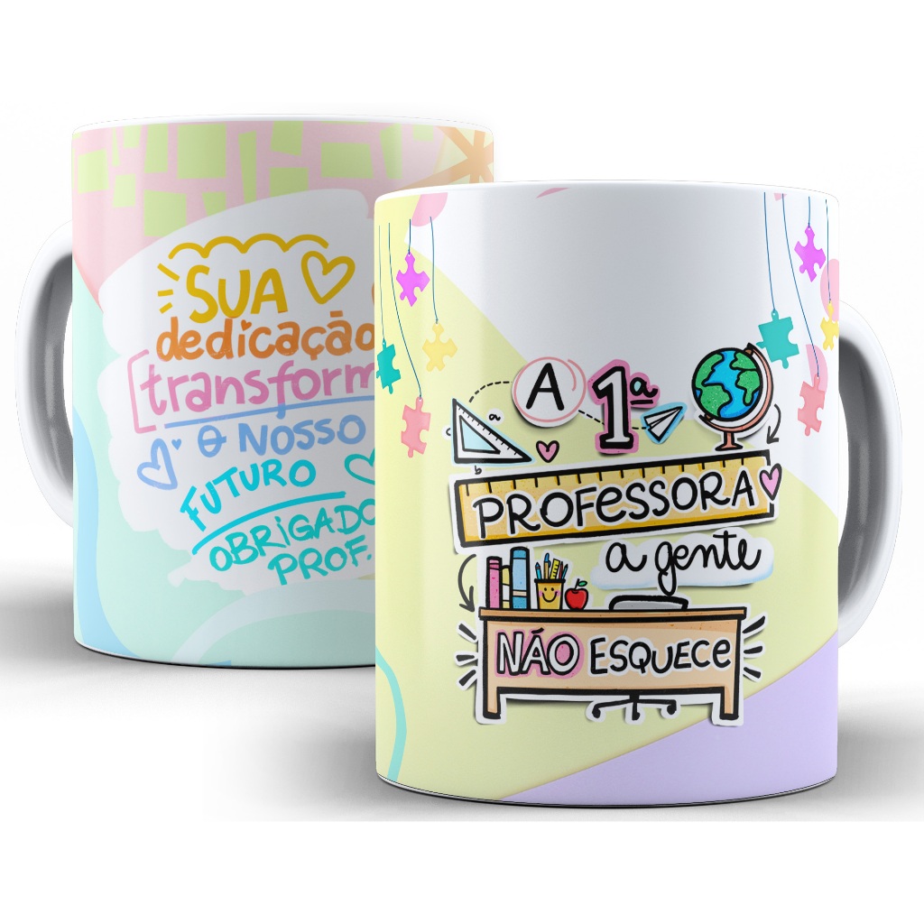 Caneca A primeira Professora a Gente não esquece - Oferta em Oferta na Shopee