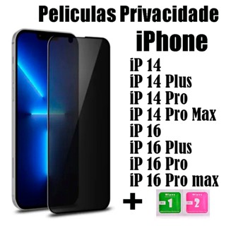 Película De Vidro 3D Privacidade IPhone 16/16 Plus/16 Pro/16 Pro Max/14 /14 pro/14 max /14 pro max Anti Spy Protetor em Oferta na Shopee