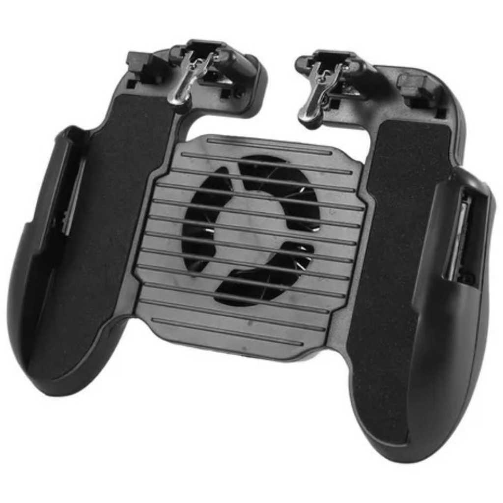 Controle Adaptador De Celular Jogos + Cooler De Resfriamento Gatilho Analogico + Suporte Gamepad P/ Celular Freefire