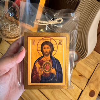 Ícone Sagrado Coração de Jesus 10cm em Oferta na Shopee